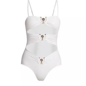 Christopher Esber Pierced Orbit One-Piece Swimsuit - US 4 - small scuff